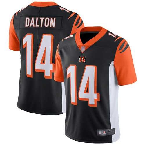 Cincinnati Bengals Limited Black Men Andy Dalton Home Jersey NFL Footballl 14 Vapor Untouchable